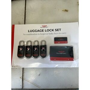 Keyless TSA Approved Luggage Locks with Card Keys & No Combo to Forget (4 Pack)